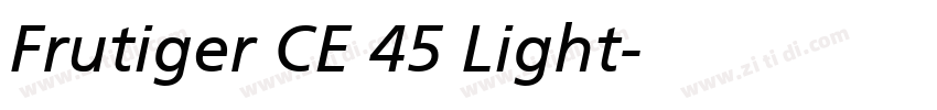 Frutiger CE 45 Light字体转换
